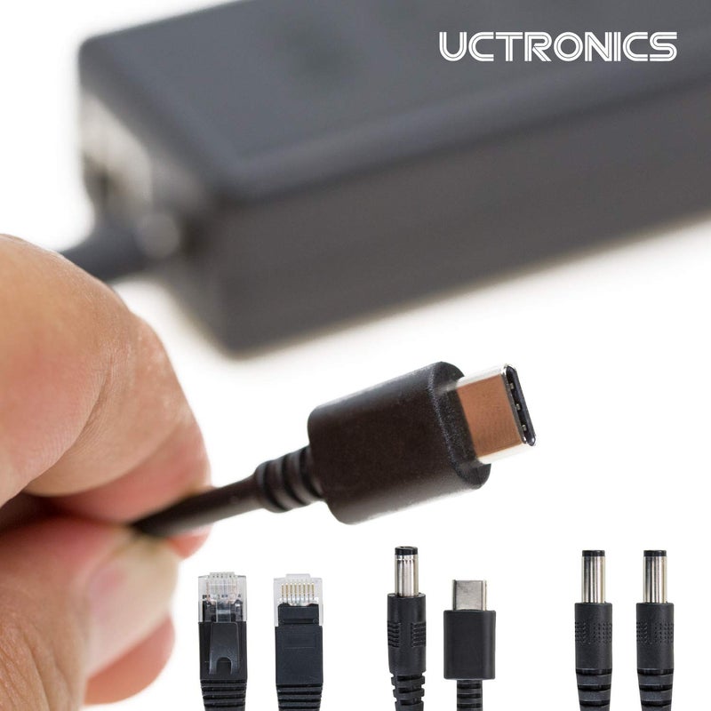 UCTRONICS PoE Splitter 5V 4A for Raspberry Pi 4 and Jetson Nano, Active PoE+ to Barrel Jack or USB-C Adapter, IEEE 802.3at/af Compliant - Image 3